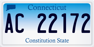 CT license plate AC22172