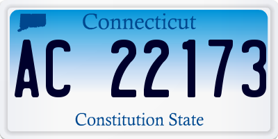 CT license plate AC22173