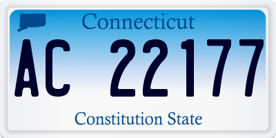 CT license plate AC22177