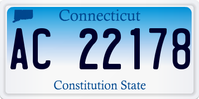 CT license plate AC22178