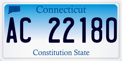 CT license plate AC22180