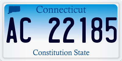 CT license plate AC22185
