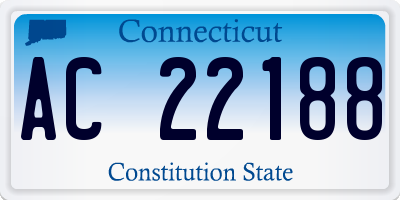 CT license plate AC22188