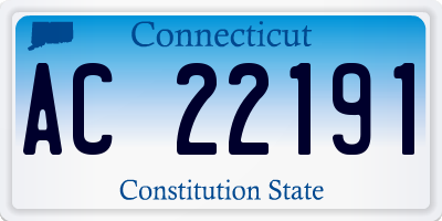 CT license plate AC22191