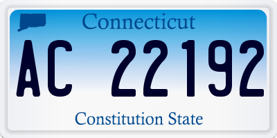 CT license plate AC22192