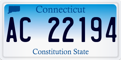 CT license plate AC22194