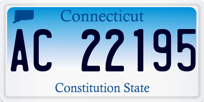 CT license plate AC22195
