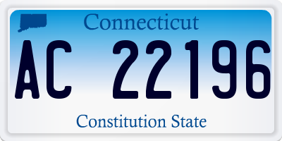 CT license plate AC22196