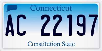 CT license plate AC22197