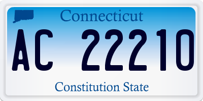 CT license plate AC22210