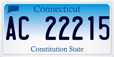 CT license plate AC22215