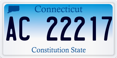CT license plate AC22217