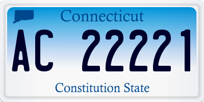 CT license plate AC22221