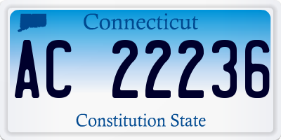 CT license plate AC22236