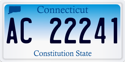 CT license plate AC22241