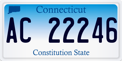 CT license plate AC22246