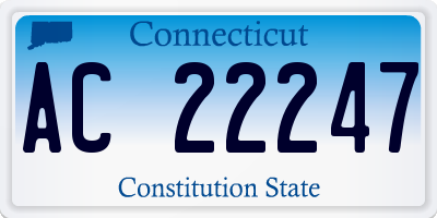 CT license plate AC22247