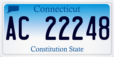 CT license plate AC22248