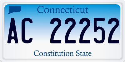 CT license plate AC22252