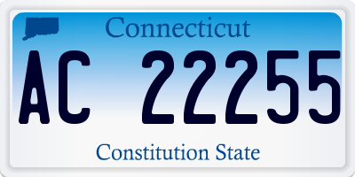 CT license plate AC22255