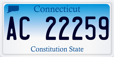 CT license plate AC22259