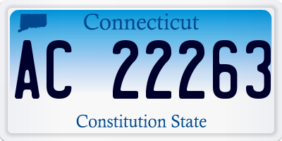 CT license plate AC22263