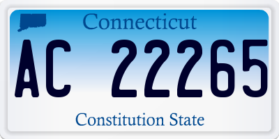 CT license plate AC22265