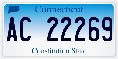 CT license plate AC22269