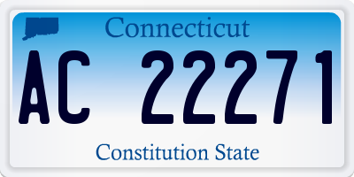 CT license plate AC22271