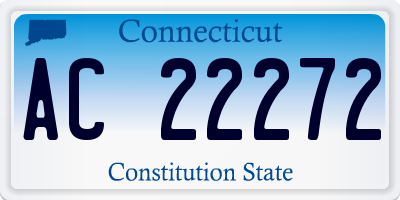 CT license plate AC22272