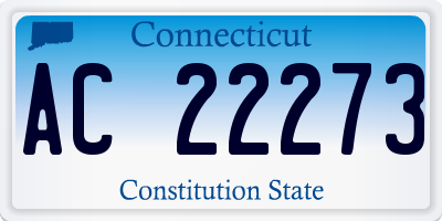 CT license plate AC22273