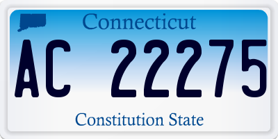CT license plate AC22275