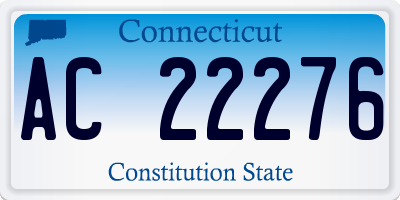 CT license plate AC22276