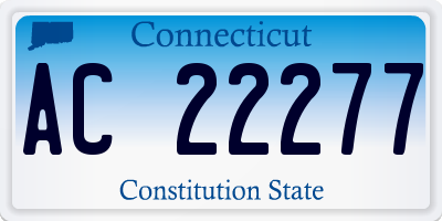 CT license plate AC22277