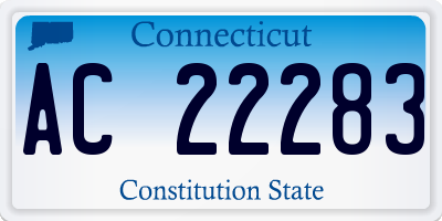 CT license plate AC22283