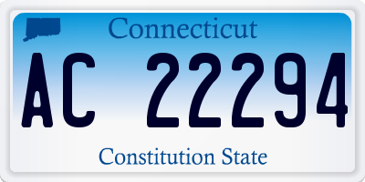 CT license plate AC22294