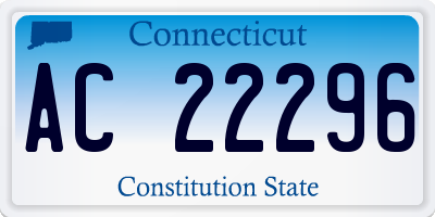 CT license plate AC22296