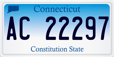 CT license plate AC22297