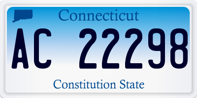 CT license plate AC22298