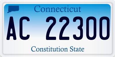 CT license plate AC22300