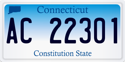CT license plate AC22301