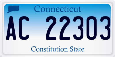 CT license plate AC22303