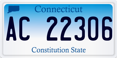 CT license plate AC22306
