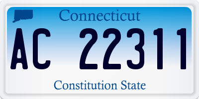 CT license plate AC22311