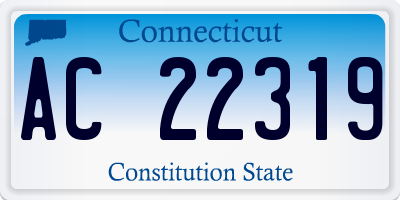 CT license plate AC22319