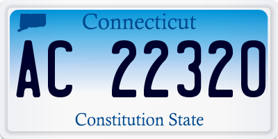CT license plate AC22320