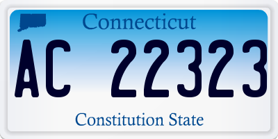 CT license plate AC22323