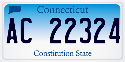 CT license plate AC22324
