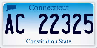 CT license plate AC22325