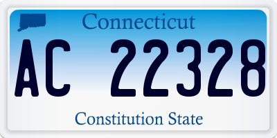 CT license plate AC22328